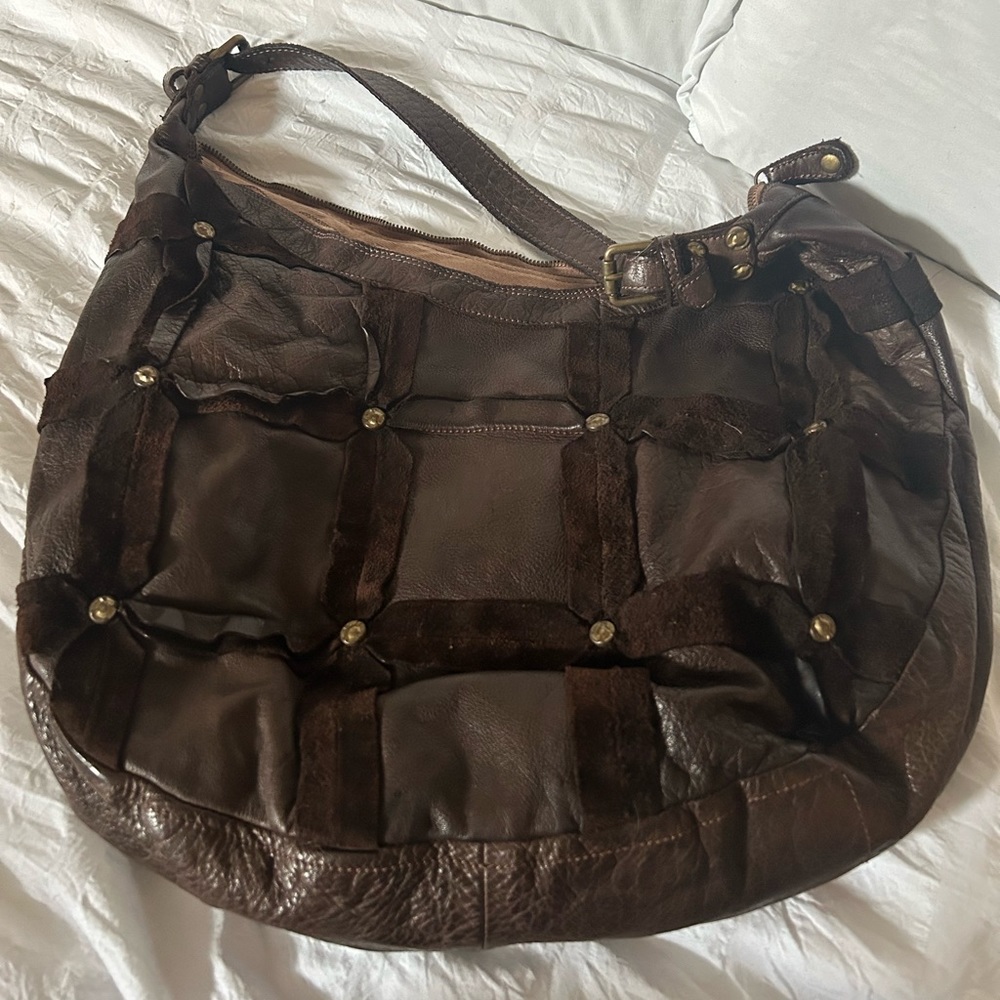 Brown Leather Boho Civico93 Handbag Eclectic Grandpa Shoulder Bag